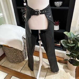 Harley Davidson Leather Riding Chaps Size XS